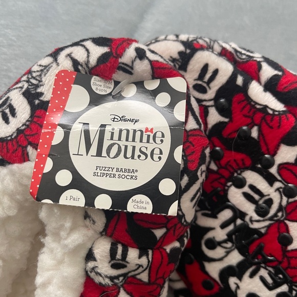 Disney Minnie Mouse Adult Women's Scuff Slide On Slippers - Picture 2 of 3